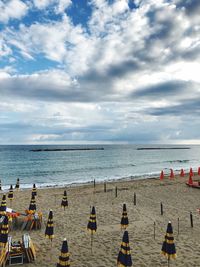 Panoramic view of beach against sky