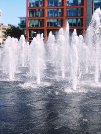 Water splashing in sea