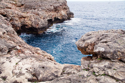 Rock formation on sea shore