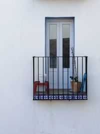 Closed window of building