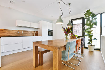 Table and chairs at home