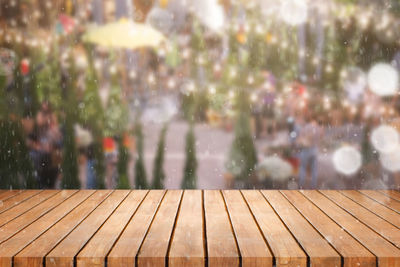 Close-up of wet plants in park during rainy season