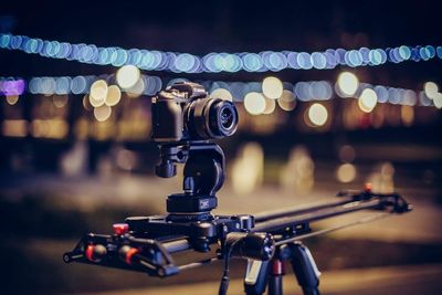 Defocused image of illuminated city