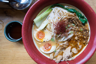 Close-up of soup in bowl