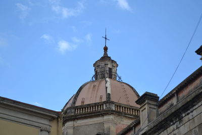 Low angle view of cathedral against blue sky