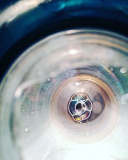 High angle view of bubbles in water