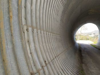 Directly below shot of tunnel