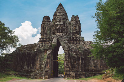 Old temple against sky