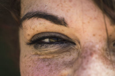 Close-up of woman eye