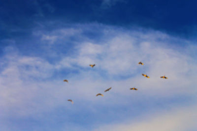 Low angle view of cloudy sky