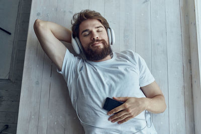 Young man using mobile phone