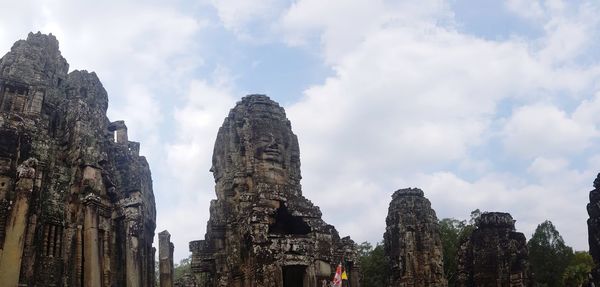 Low angle view of temple against sky