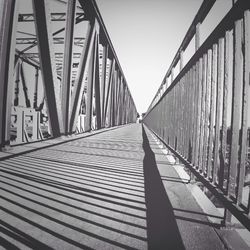 Low angle view of footbridge