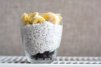 Close-up of dessert on table