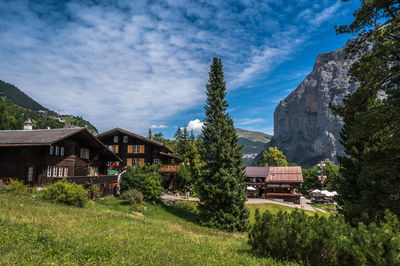 Scenic picture from gimmelwald at lauterbrunnen valley, switzerland