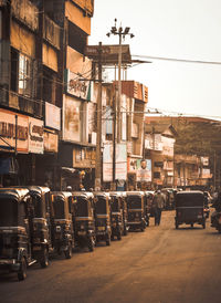 Cars on street