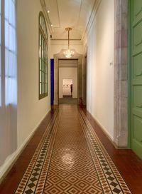 Empty corridor of building