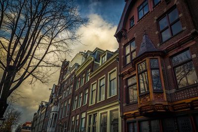 Low angle view of buildings in city