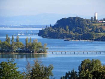 Scenic view of river against sky