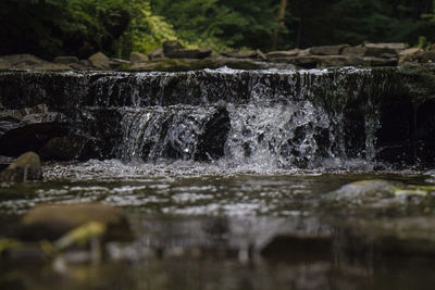 Scenic view of waterfall