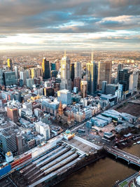 High angle view of cityscape