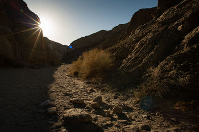 Scenic view of rock formations against sky