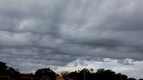 Low angle view of cloudy sky