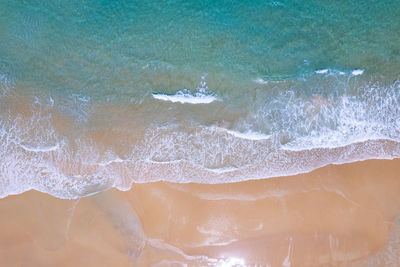 High angle view of sea waves