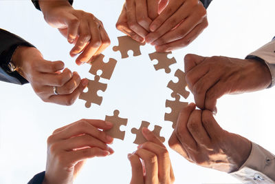 Cropped image of man playing chess