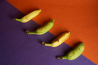 High angle view of fruits on table