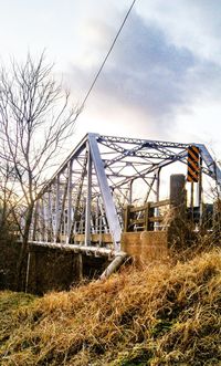 Bridge over landscape against sky