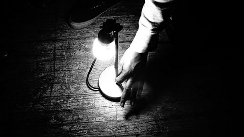 View of people in the dark