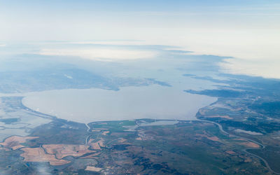 Aerial view of landscape against sky