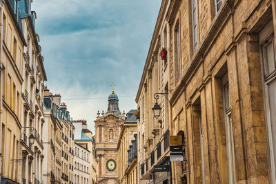 Low angle view of buildings against sky