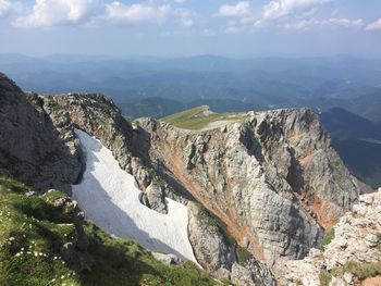 Scenic view of rocky mountains against sky