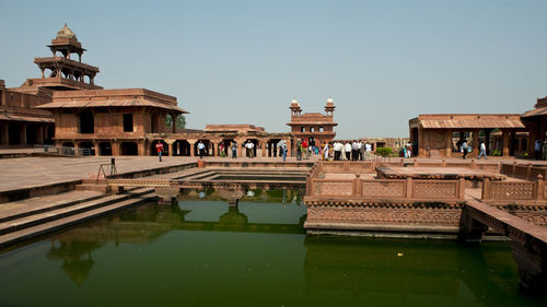 View of historic building against clear sky