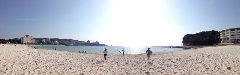 View of people on beach