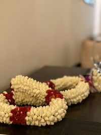 Close-up of various flowers on table