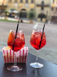 Close-up of drink on table