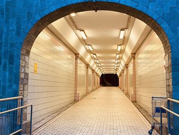 View of empty subway