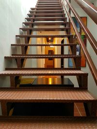 Staircase in illuminated building