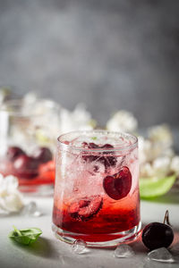 Close-up of drink on table