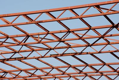 Full frame shot of metallic structure against sky