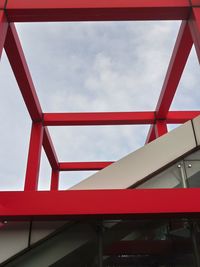 Low angle view of modern building against sky