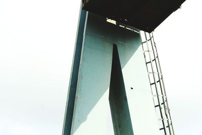 Low angle view of bridge against clear sky