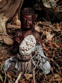 Close-up of buddha statue