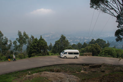 Car on road against sky