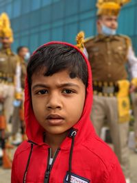 Close-up portrait of boy