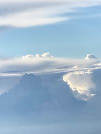 Aerial view of clouds in sky