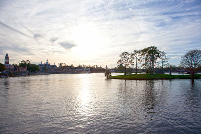 Scenic view of river against sky